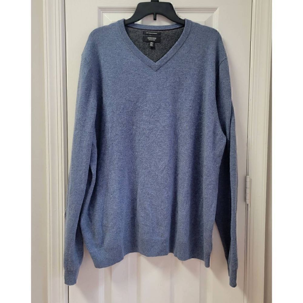 Nordstrom Mens V-Neck Cashmere Sweater XXL